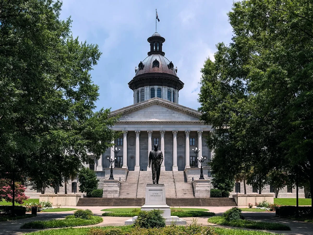 The South Carolina State House and its dome in Columbia